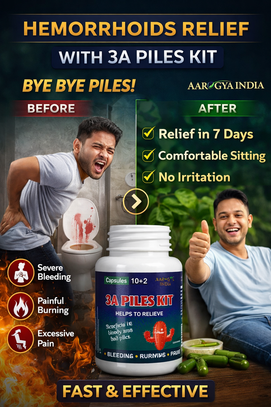 3A Piles Kit – 7 Days Relief for Piles | Stop Bleeding, Burning & Pain Naturally